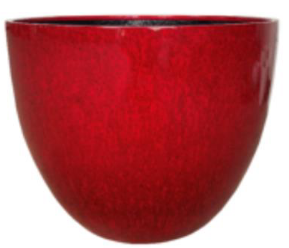 Red Fibreglass Egg Pot