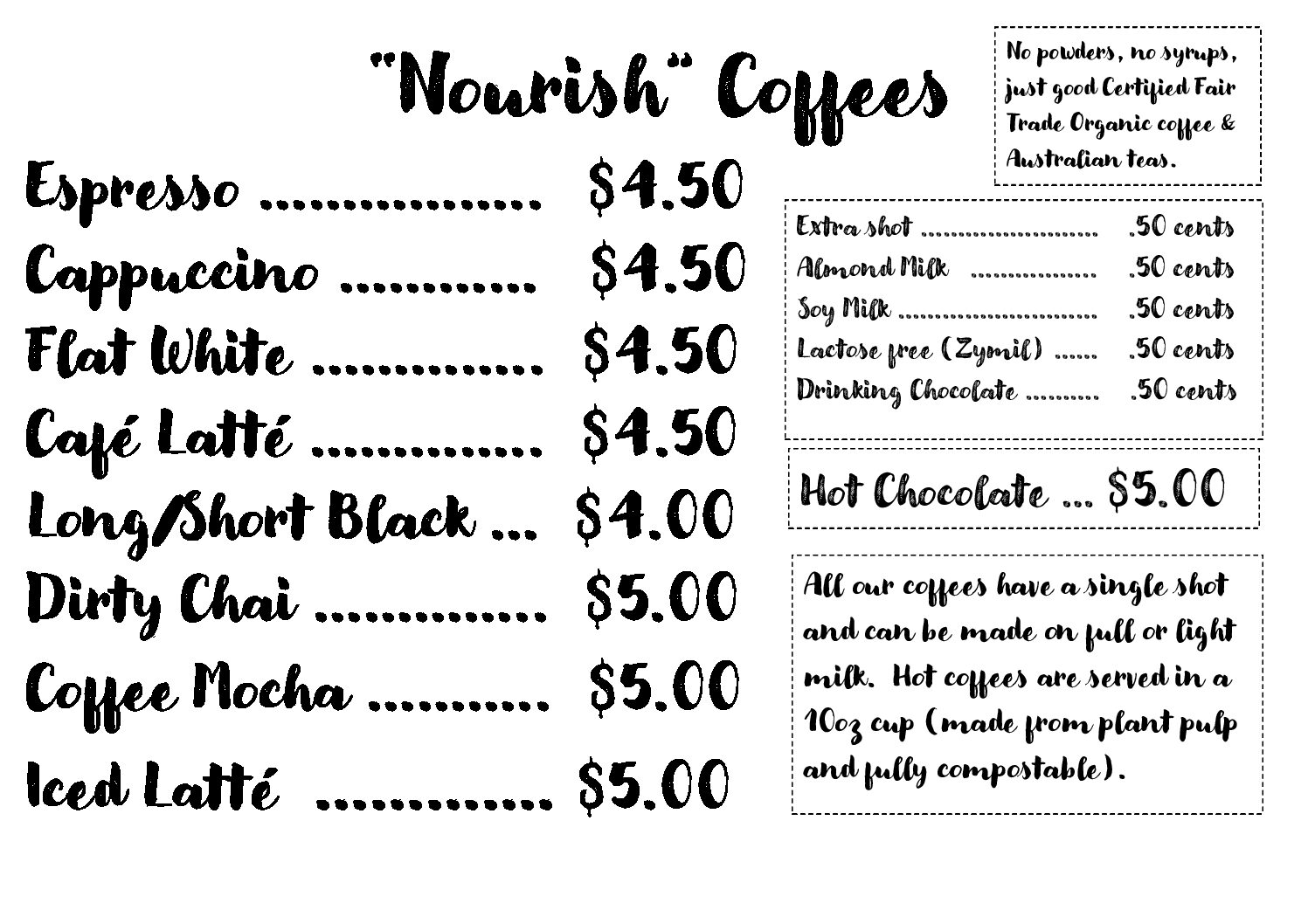 "Nourish" Coffees